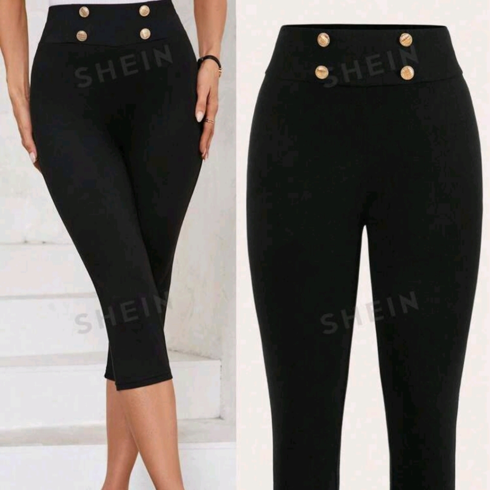 Black  stretch crop pants